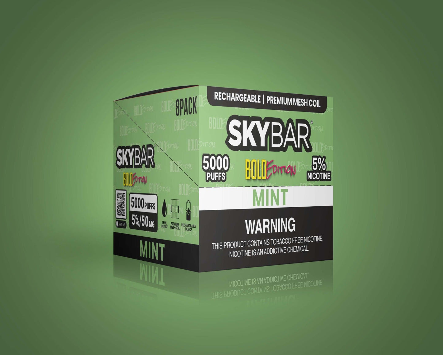 SKYBAR BOLD 5000 PUFFS 5% Nic ( Wholesale 8ct Box ) - Skybar
