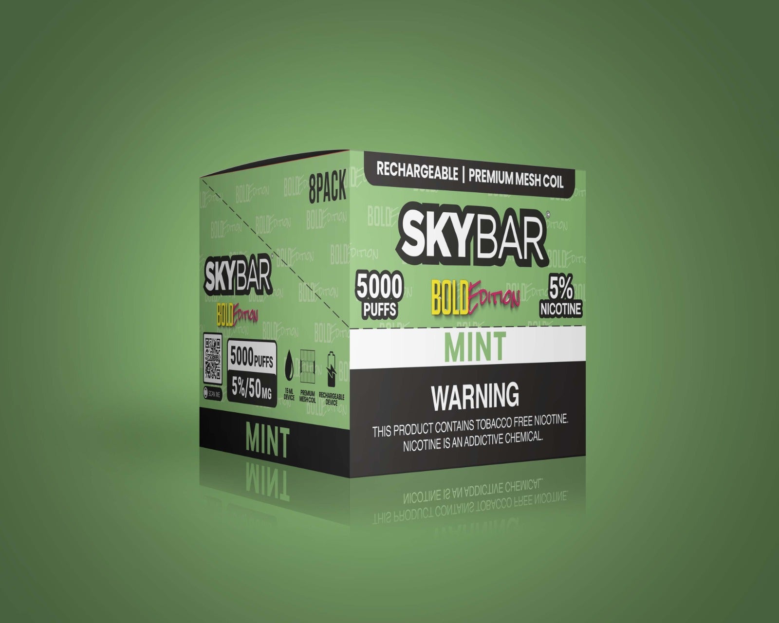 SKYBAR BOLD 5000 PUFFS 5% Nic ( Wholesale 8ct Box ) - Skybar