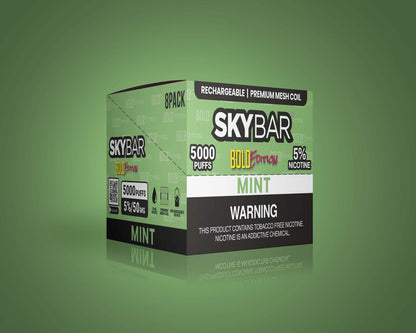 SKYBAR BOLD 5000 PUFFS 5% Nic ( Wholesale 8ct Box ) - Skybar