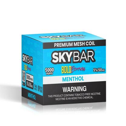 SKYBAR BOLD 5000 PUFFS 5% Nic ( Wholesale 8ct Box ) - Skybar